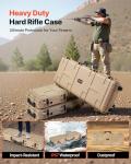 VEVOR Rifle Case, Rifle Hard Case with 4 Layers Fully-protective Foams, 42 inch Lockable Gun Storage with Wheels, IP67 Waterproof & Dustproof, for Rifle, Shotgun, Airsoft Gun, Khaki