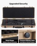 VEVOR Rifle Case, Rifle Hard Case with 4 Layers Fully-protective Foams, 42 inch Lockable Gun Storage with Wheels, IP67 Waterproof & Dustproof, for Rifle, Shotgun, Airsoft Gun, Khaki