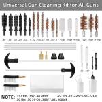 Magsaddle Universal Gun Cleaning Kit for Pistol, Shotgun, Rifle, Handgun, Airgun, Revolver, Cleaning Kit with Brushes, Jags, Slotted Tips, Portable Case