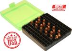 MTM 380/9MM Cal 100 Round Flip-Top Ammo Box P-100-9M, Clear Green/Black
