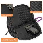 POYOLEE Waterproof Soft Pistol Case Small Gun Purse Concealed Carry Handgun Pouch For Shooting, Hunting, Range Sports (Black, Medium)