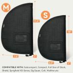 POYOLEE Waterproof Soft Pistol Case Small Gun Purse Concealed Carry Handgun Pouch For Shooting, Hunting, Range Sports (Black, Medium)