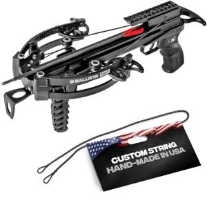 BALLISTA BAT Compound Mini Crossbow with Hand Made Custom Strings for Hunting and Bowfishing - V2 (Aug 2025 String Update)