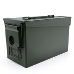 PATRON 50 Cal Ammo Can Metal 9mm Ammo Box Storage Crate Case for Shotgun Bullet Rifle Nerf Ammunition Waterproof Case-Gard Organizer for Men,Gift Boxes for Dad Husband Father (Green)