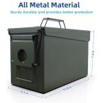 PATRON 50 Cal Ammo Can Metal 9mm Ammo Box Storage Crate Case for Shotgun Bullet Rifle Nerf Ammunition Waterproof Case-Gard Organizer for Men,Gift Boxes for Dad Husband Father (Green)