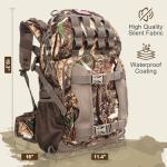 MoiShow Hunting Backpack, Camo Hunting Backpacks & duffle Bags, Water-resistant Long-Lasting Large Capacity Bow Backpack Hunting Pack For Hunting Gear Accessories (Stealth Reed Camo)