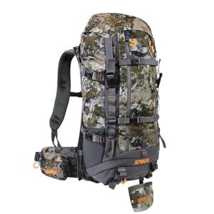 SPIKA Hunting Backpack Internal Frame for Men Waterproof Hunting Pack Camouflage with Rifle Holder Extendable 40L+ Capacity