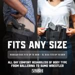 VNSH Belly Band Holster – Comfortable, Secure & Discreet | Concealed Carry Fit for 99% of Handguns with Built-in Mag Pouches