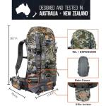 SPIKA Hunting Backpack Internal Frame for Men Waterproof Hunting Pack Camouflage with Rifle Holder Extendable 40L+ Capacity