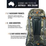 SPIKA Hunting Backpack Internal Frame for Men Waterproof Hunting Pack Camouflage with Rifle Holder Extendable 40L+ Capacity