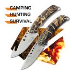 Elk Ridge ER-054CA 8.5-Inch Fixed and 5-Inch Folder Hunting Knife Set