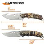 Elk Ridge ER-054CA 8.5-Inch Fixed and 5-Inch Folder Hunting Knife Set