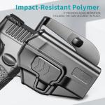 Gun & Flower OWB Paddle Holster for Taurus G2C/G3C/G2S, Millennium G2 PT111/PT140, Right Handed Holster with Level II Retention, Index Finger Release, 360° Adjustable Belt Attachment