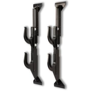 Allen Company Molded Truck Gun Rack for Rear Window - Gun Holder for Two Shotguns, Rifles, Bows, or Tools - Gun and Hunting Accessories for Car or Wall Mount - Adjustable 9.5"-16.5" , Black