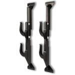 Allen Company Molded Truck Gun Rack for Rear Window - Gun Holder for Two Shotguns, Rifles, Bows, or Tools - Gun and Hunting Accessories for Car or Wall Mount - Adjustable 9.5"-16.5" , Black