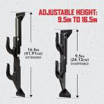 Allen Company Molded Truck Gun Rack for Rear Window - Gun Holder for Two Shotguns, Rifles, Bows, or Tools - Gun and Hunting Accessories for Car or Wall Mount - Adjustable 9.5"-16.5" , Black