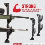 Allen Company Molded Truck Gun Rack for Rear Window - Gun Holder for Two Shotguns, Rifles, Bows, or Tools - Gun and Hunting Accessories for Car or Wall Mount - Adjustable 9.5"-16.5" , Black