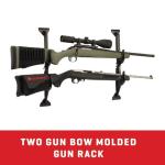 Allen Company Molded Truck Gun Rack for Rear Window - Gun Holder for Two Shotguns, Rifles, Bows, or Tools - Gun and Hunting Accessories for Car or Wall Mount - Adjustable 9.5"-16.5" , Black