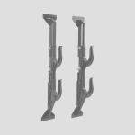 Allen Company Molded Truck Gun Rack for Rear Window - Gun Holder for Two Shotguns, Rifles, Bows, or Tools - Gun and Hunting Accessories for Car or Wall Mount - Adjustable 9.5"-16.5" , Black