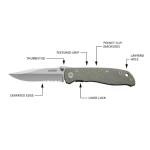 Gerber Gear Air Ranger Folding Pocket Knife for Hunting and Outdoors, Serrated Edge Blade, Grey