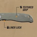 Gerber Gear Air Ranger Folding Pocket Knife for Hunting and Outdoors, Serrated Edge Blade, Grey