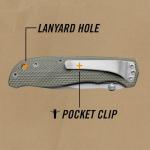 Gerber Gear Air Ranger Folding Pocket Knife for Hunting and Outdoors, Serrated Edge Blade, Grey