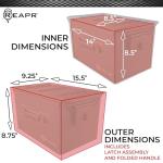 Reapr XL Ammo Box – Lockable Heavy Duty Steel Ammo Can for 9mm, 223, 50 Cal, Airtight Military Storage Case for Tools, Gear or Ammunition, Water Resistant Metal Footlocker Style Organizer