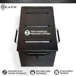 Reapr XL Ammo Box – Lockable Heavy Duty Steel Ammo Can for 9mm, 223, 50 Cal, Airtight Military Storage Case for Tools, Gear or Ammunition, Water Resistant Metal Footlocker Style Organizer