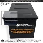 Reapr XL Ammo Box – Lockable Heavy Duty Steel Ammo Can for 9mm, 223, 50 Cal, Airtight Military Storage Case for Tools, Gear or Ammunition, Water Resistant Metal Footlocker Style Organizer