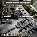 Elite Universal Gun Cleaning Kit for All Guns - Durable Brass Rods & Brushes for Handgun, Shotgun, Rifle - 9mm Bore Rope, Brass Jags, Oil Bottle, Strong Carrying Case - Gun Accessories by Quantum Lux