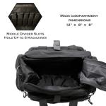 Exos Tactical Range Bag - Medium Size Range Bag for Shooting - Gun Case for Handguns, Ammo Storage, Tactical Backpack, Molle Webbing, Free Subdued USA Patch, Designed in the USA (Black)