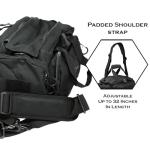 Exos Tactical Range Bag - Medium Size Range Bag for Shooting - Gun Case for Handguns, Ammo Storage, Tactical Backpack, Molle Webbing, Free Subdued USA Patch, Designed in the USA (Black)