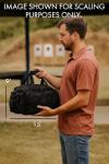 Exos Tactical Range Bag - Medium Size Range Bag for Shooting - Gun Case for Handguns, Ammo Storage, Tactical Backpack, Molle Webbing, Free Subdued USA Patch, Designed in the USA (Black)