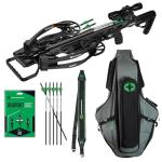 CenterPoint Hellion 400 HRK 400 FPS 185 LBS Hunt Ready Kit - Complete Crossbow Package with Case Sling and Broadheads