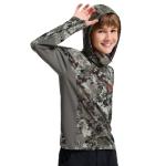 BASSDASH Youth UPF 50+ Camo Hunting Hoodie Shirt with Neck Gaiter Quick Dry Long Sleeve Hooded Tee for Fishing Hiking FS02Y