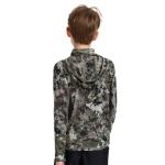 BASSDASH Youth UPF 50+ Camo Hunting Hoodie Shirt with Neck Gaiter Quick Dry Long Sleeve Hooded Tee for Fishing Hiking FS02Y