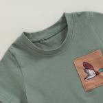 SAYOO Kids Baby Boys Duck Hunter Clothes Mallard Duck Short Sleeve T-shirt Casual Shorts 2Pcs Toddler Hunting Baby Outfit (Khaki, 18-24 Months)