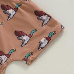 SAYOO Kids Baby Boys Duck Hunter Clothes Mallard Duck Short Sleeve T-shirt Casual Shorts 2Pcs Toddler Hunting Baby Outfit (Khaki, 18-24 Months)