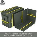 Waterproof 50 Cal Tactical Metal Ammo Can