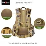 AMHEH 30L Hunting Backpack with Rifle and Bow Holder - Silent Anti Glare Daypack with Quick Access Pockets, for Turkey, Whitetail, Mule Deer
