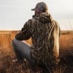 Palmyth Hunting Hoodie with Mask for Men Long Sleeve Sun Protection UV UPF 50+ Camo Fishing Shirts (Camo-1, L)