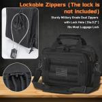 ITHWIU Gun Range Bags For 2 Pistols 6 Magazines, Pistol Case Carrying Shooting Bag with Lockable Zipper for Shooting Range Outdoor Hunting, Black