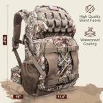 MoiShow Hunting Backpack, Camo Hunting Backpacks & duffle Bags, Water-resistant Long-Lasting Large Capacity Bow Backpack Hunting Pack For Hunting Gear Accessories (Treasures of the Trees)