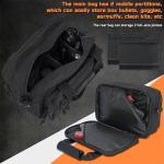 ITHWIU Gun Range Bags For 2 Pistols 6 Magazines, Pistol Case Carrying Shooting Bag with Lockable Zipper for Shooting Range Outdoor Hunting, Black