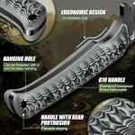 Purple Dragon Fixed Blade Knife - Full Tang Hunting Knife Forged from a Single Piece of D2 Steel - Camping Knives with G10 Handle and Kydex Sheath - Outdoor Gift for Men - Gray