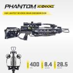 TenPoint Phantom De-Cock, Vektra - 400 FPS - Our Lightest Reverse Draw Crossbow Ever - Equipped with Pro-View 400 Lighted Scope + ACUdraw De-Cock System
