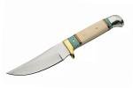 SZCO Full Tang Hunting Knife 8 Inch - Bowie Knife with Stainless Steel Blade, Bone/Resin Handle & Leather Sheath - Camping Knives for hunting for Men