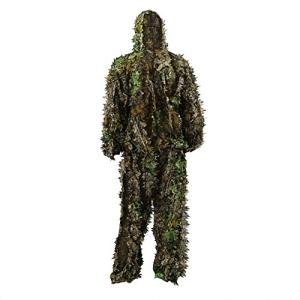 Zicac Outdoor Camo Ghillie Suit 3D Leafy Camouflage Clothing Jungle Woodland Hunting
