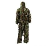 Zicac Outdoor Camo Ghillie Suit 3D Leafy Camouflage Clothing Jungle Woodland Hunting