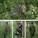 Zicac Outdoor Camo Ghillie Suit 3D Leafy Camouflage Clothing Jungle Woodland Hunting